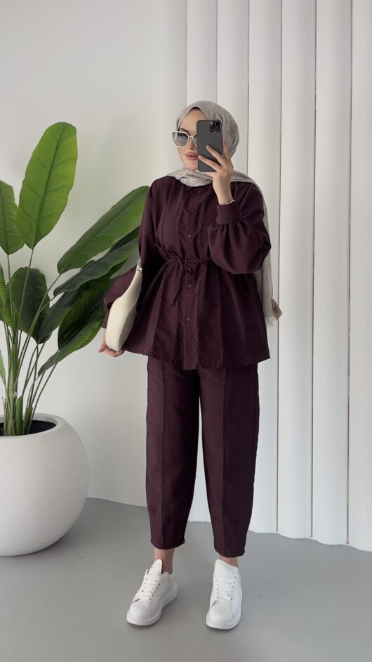 Risa Tasarım İkili Takım – Bordo